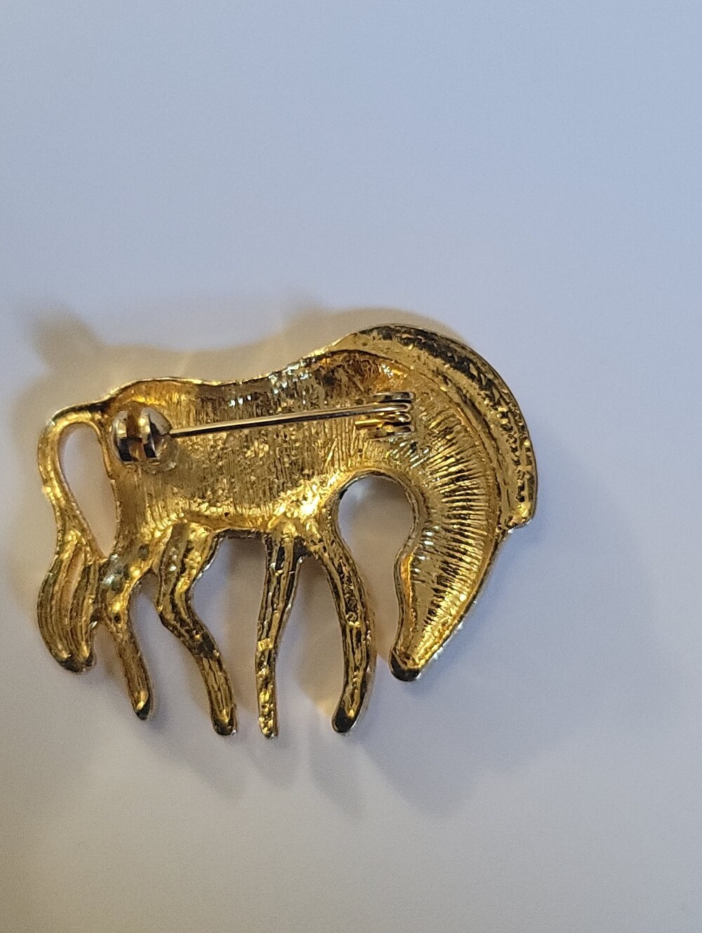Vintage Gold Zebra Brooch Pin - Estate - Picture 2 of 5